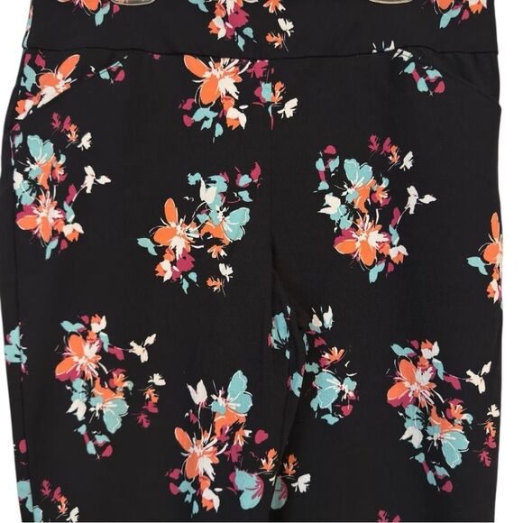 🎄VERSONA FLORAL STRETCH PANTS - Picture 3 of 5
